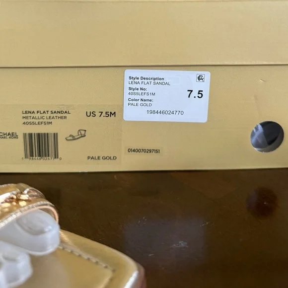 ✨ NEW Michael Kors Square Toe Sandals – Pale Gold ✨ - Picture 2 of 15